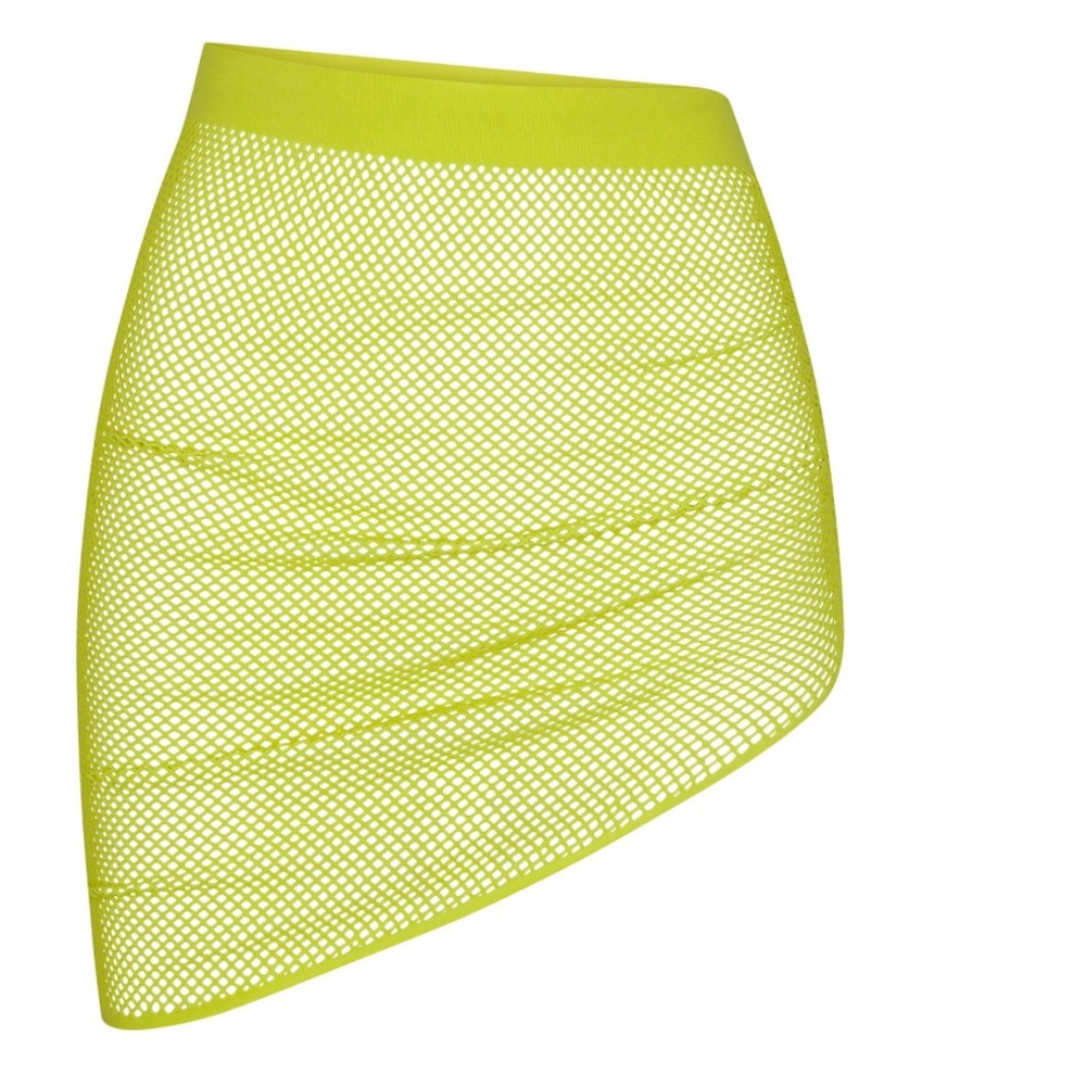 Skims Warp Knit Coverup Ruched Sarong- Citrus--S